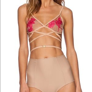 For Love and Lemons Orchid Bondage Bra Skivvies